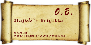 Olajkár Brigitta névjegykártya